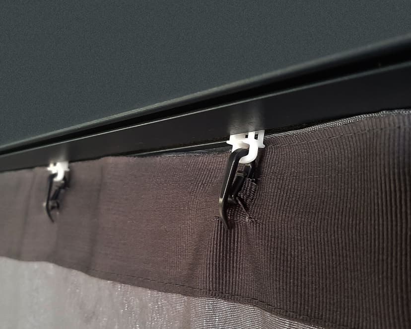 Dallas Gazebo Curtain Set, UV-Resistant, 12 x 20-ft, Black