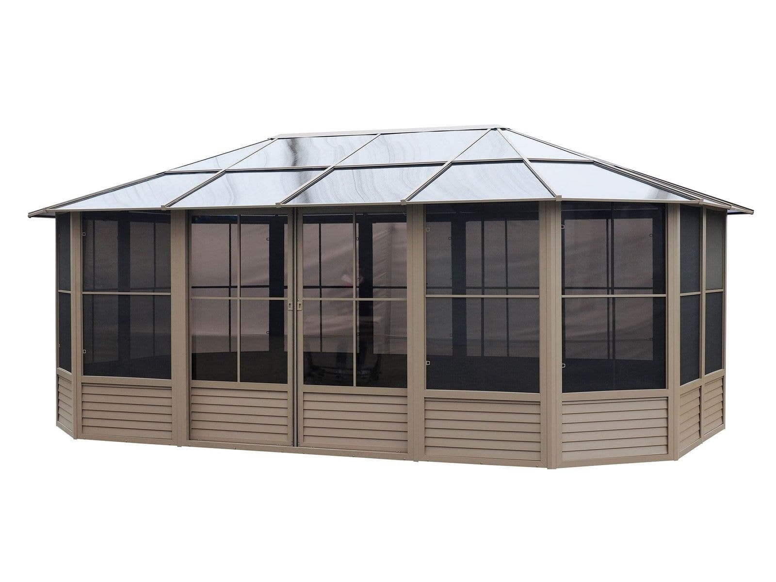 Gazebo Penguin Florence Solarium, 12x18-ft, Sand