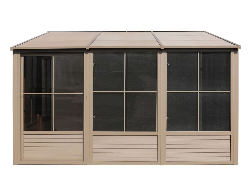 Gazebo Penguin Florence Add-A-Room with Metal Roof, 8x12-ft, Sand