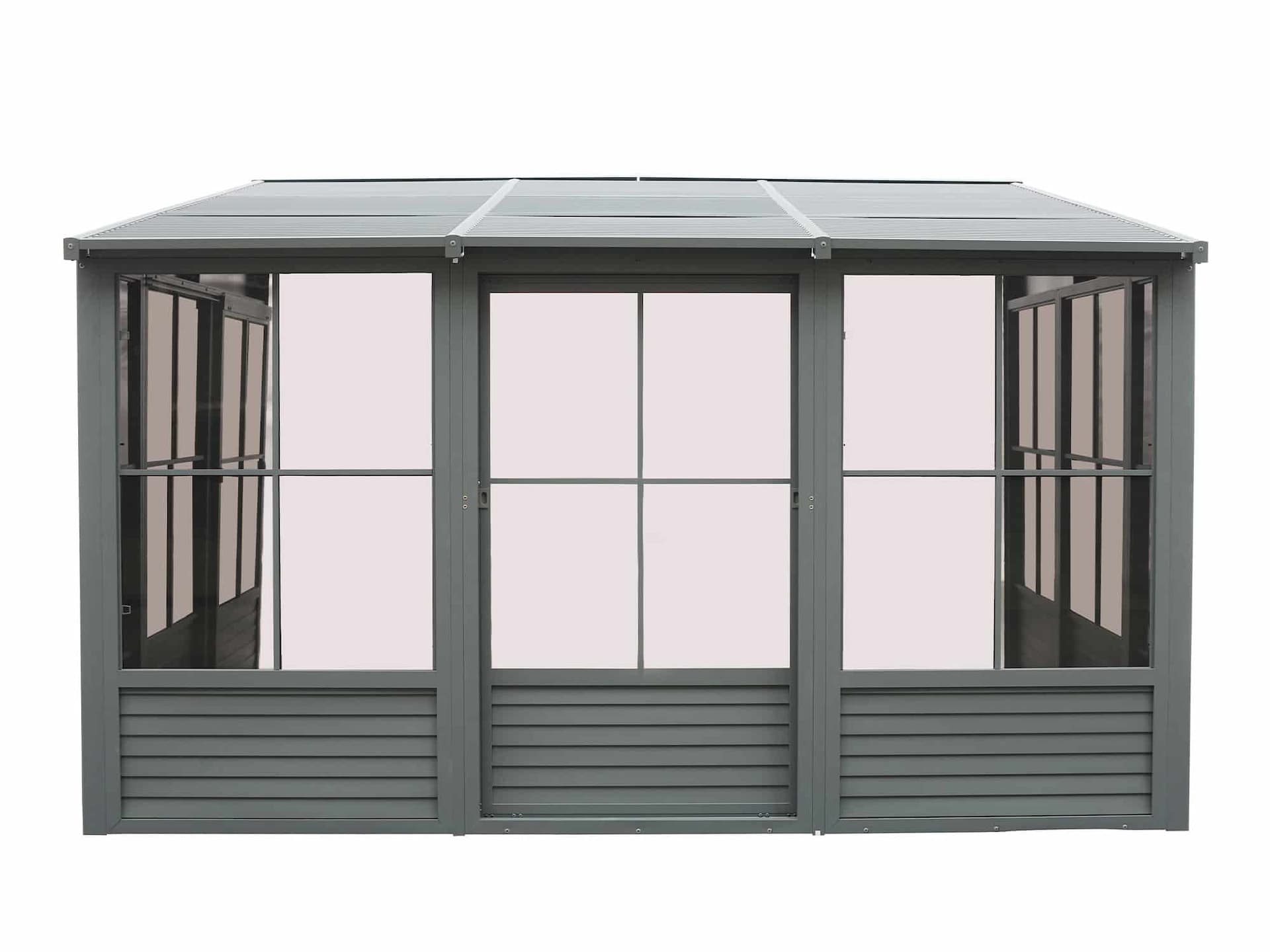 Gazebo Penguin Florence Add-A-Room with Metal Roof, 8 x 12-ft, Slate