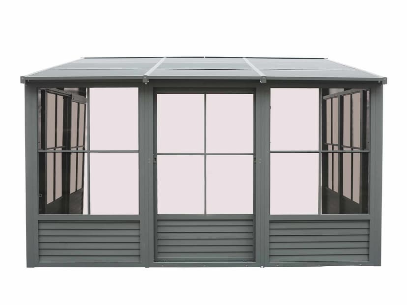Gazebo Penguin Florence Add-A-Room with Metal Roof, 8 x 12-ft, Slate