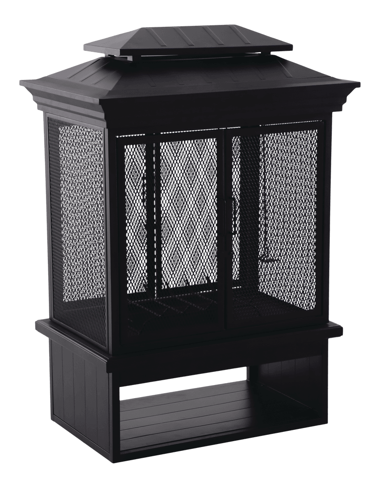 CANVAS McKay Outdoor Wood Burning Fireplace, 35-3/8 x 24 x 51-1/2-in