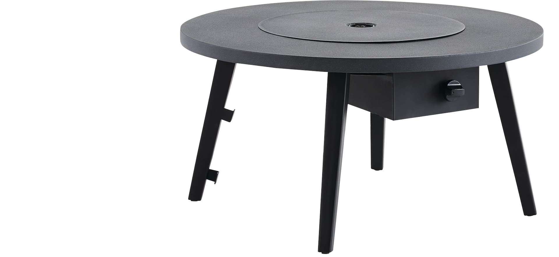 CANVAS Blackcomb Round Outdoor Fire Pit Table, 26000 BTU, Black
