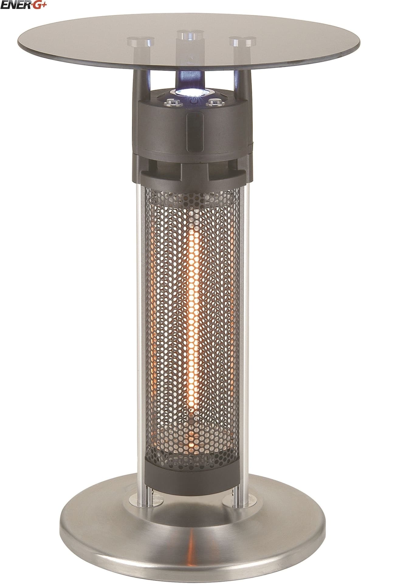 EnerG+ Infrared Electric Patio Heater, Round Glass Bistro Table