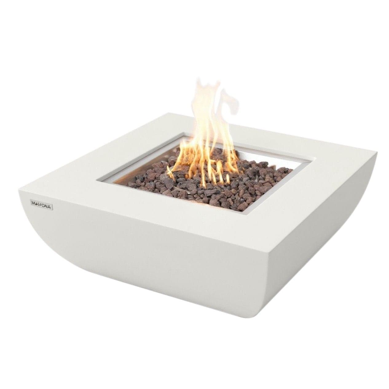 Modeno Florence Outdoor Gas Fueled Fire Table, 50,000 BTUs, 34 x 34 x 14-in
