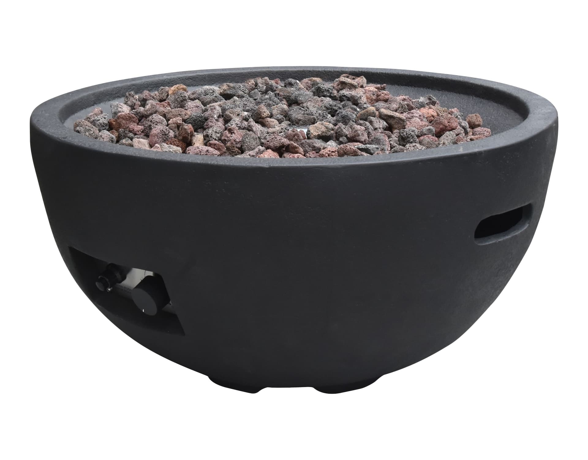 Modeno Jefferson Outdoor Gas-Fueled Fire Bowl with PVC Cover, 40,000 BTUs, 26 x 26 x 13-in