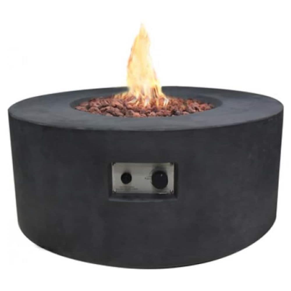 Modeno Venice Outdoor Round Propane Fueled Fire Table, 50,000 BTUs, 34 x 34 x 14-in