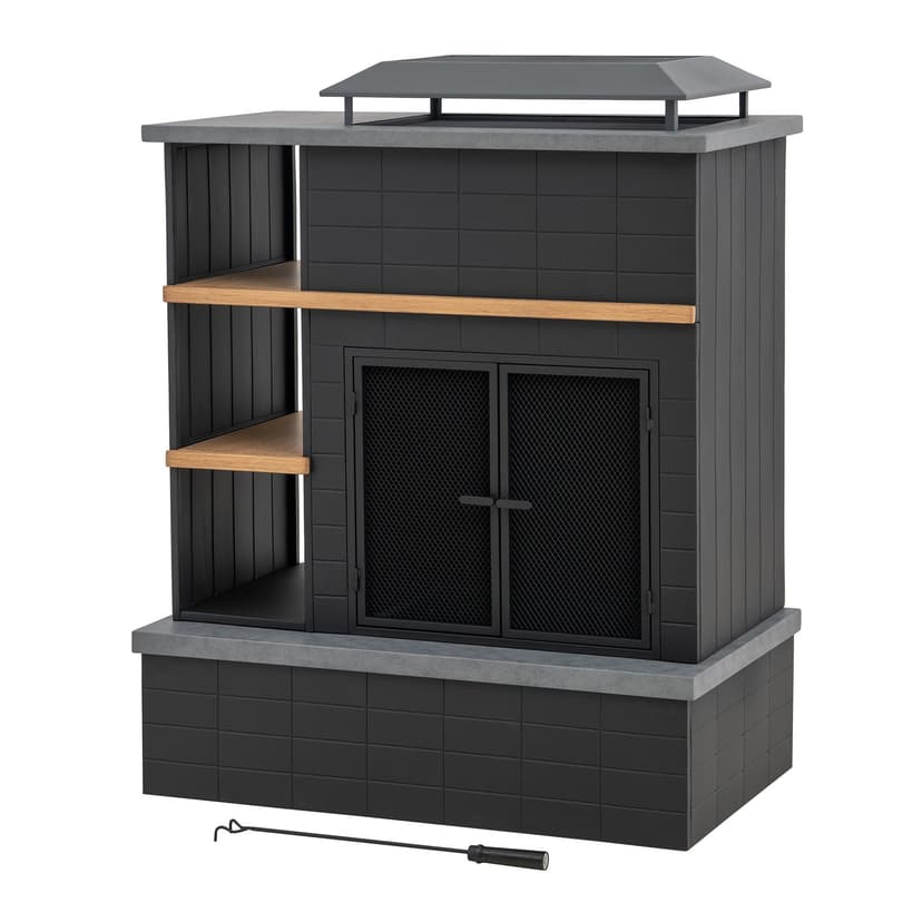 Sunjoy Aukland Outdoor Wood Burning Fireplace