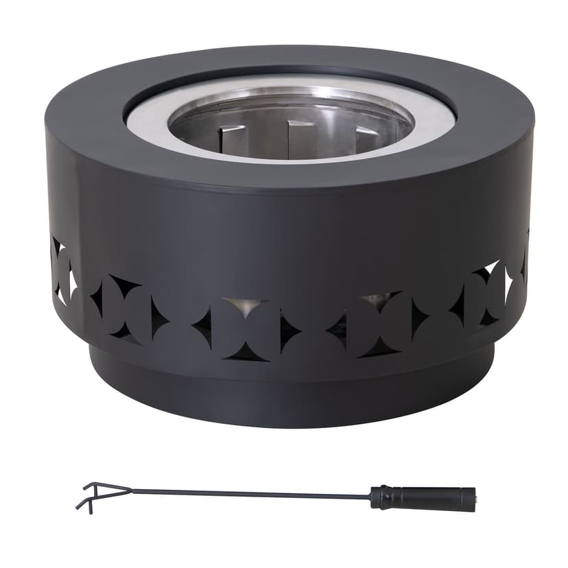 Sunjoy Circular Low Smoke Firepit, 28-in