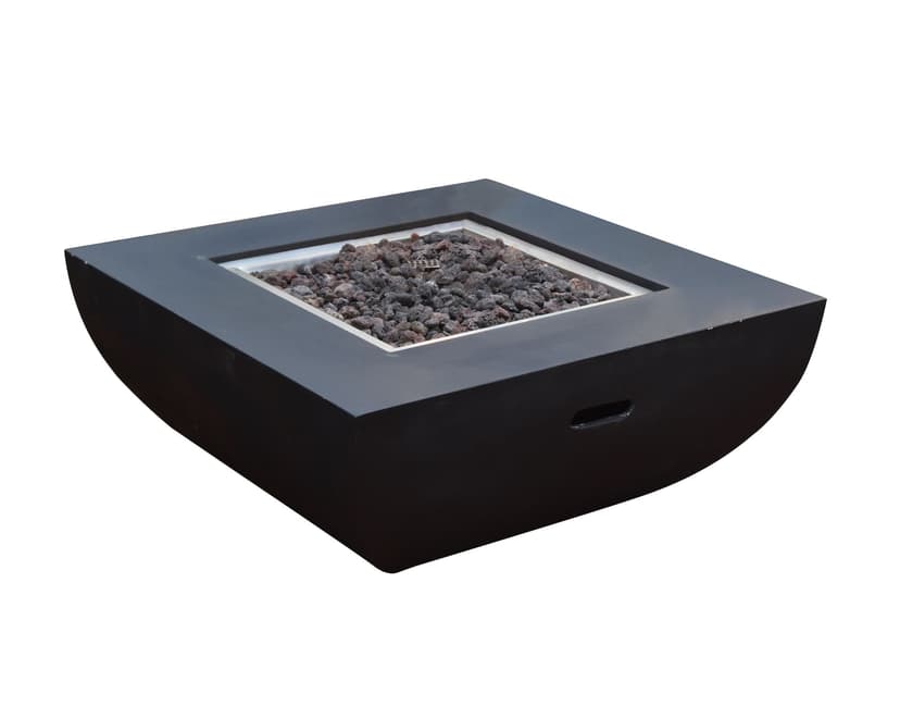 Modeno Aurora Square Fire Table, Natural Gas, Black, 50,000 BTU
