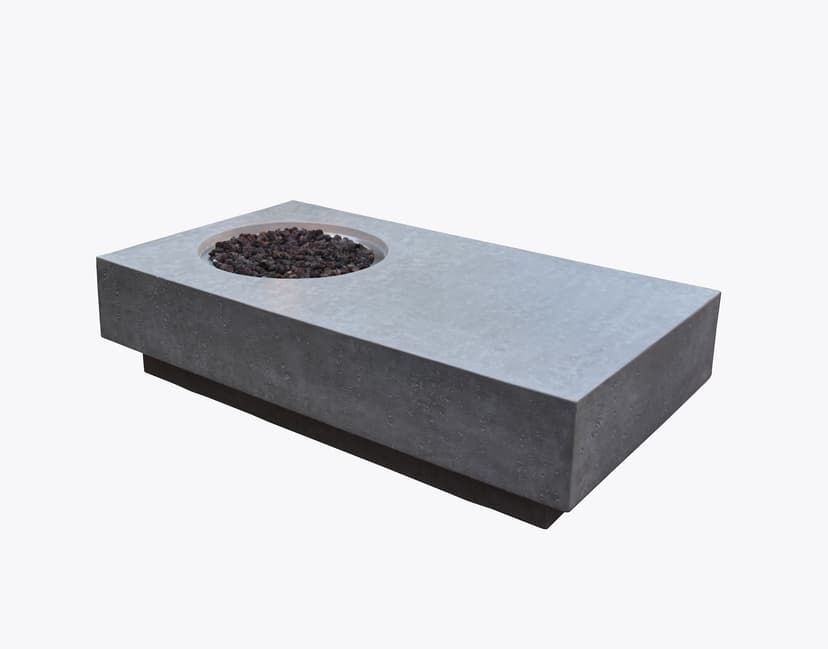 Elementi Metropolis Fire Table Liquid Propane, Light Grey