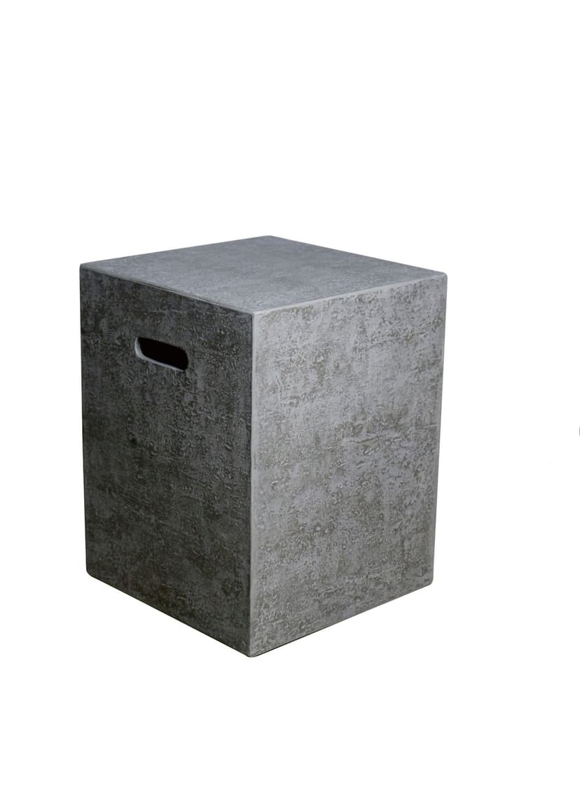 Elementi Square Tank Cover Textured Finish, Light Grey