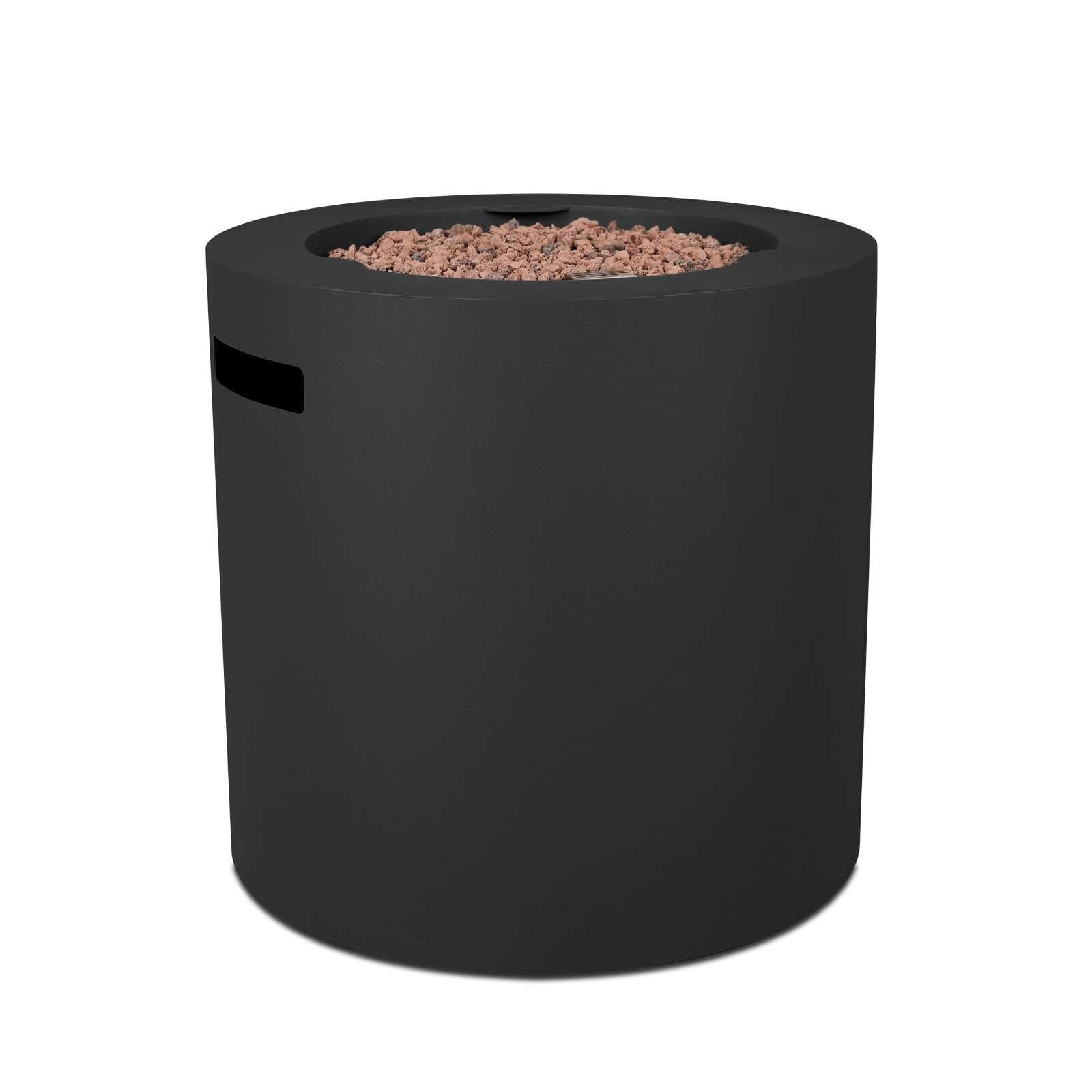 Aegean Steel Propane Fire Pit Hidden Tank in Black, 24-in