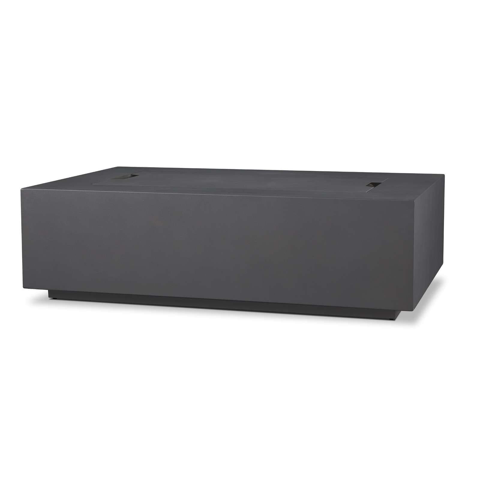 Aegean Rectangle Steel Gas Fire Pit Table in Slate, 50-in