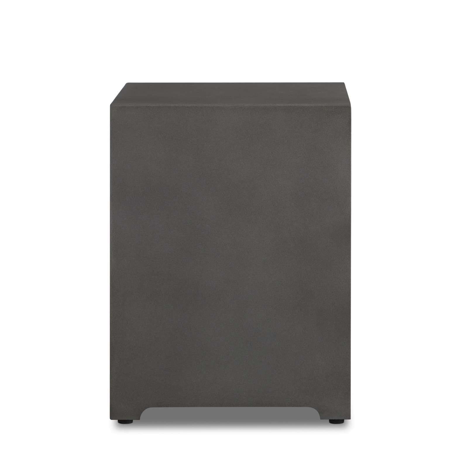 Square Metal Propane Tank Cover/ Side Table in Slate, 20-in