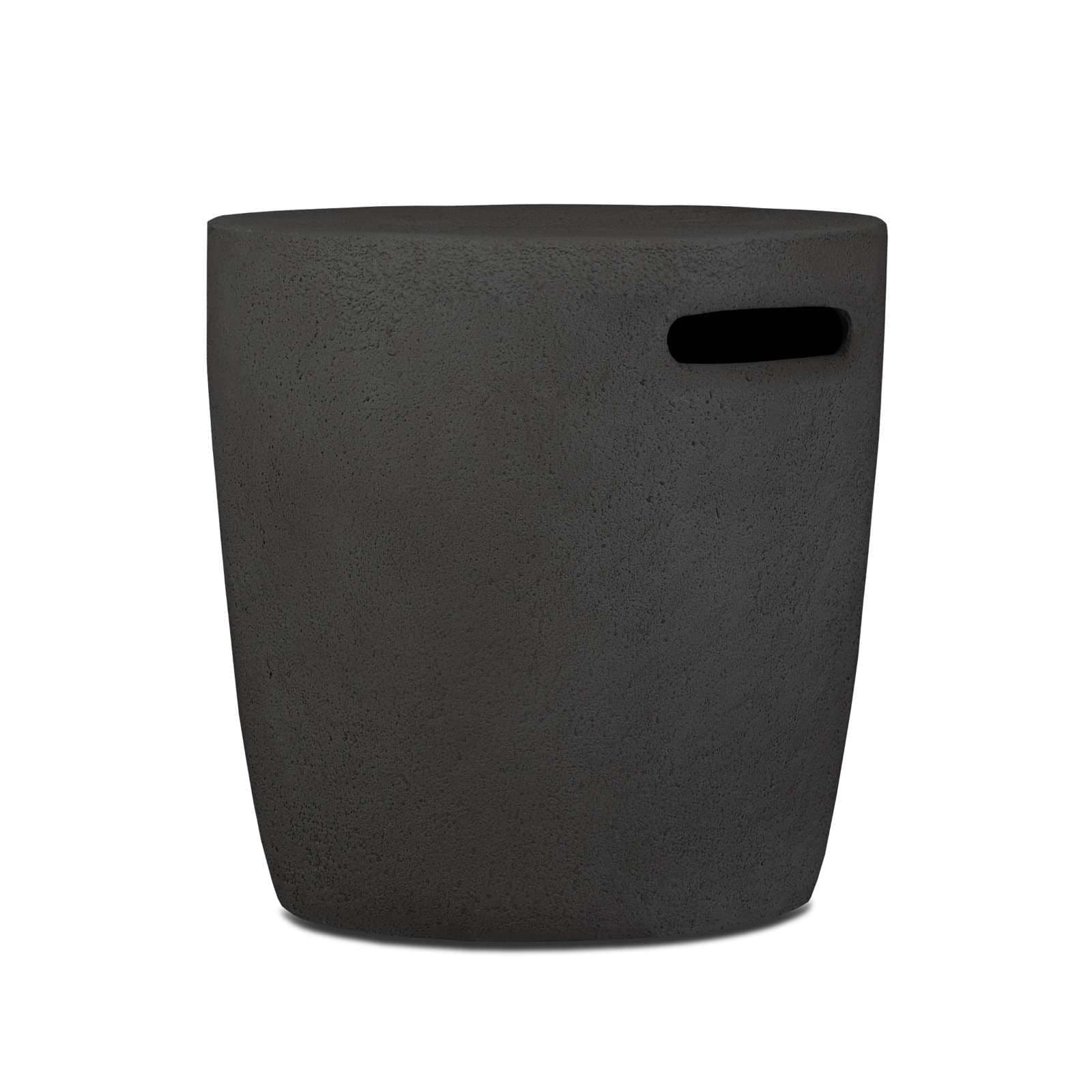 Riverside Concrete Propane Tank Cover Side Table Shale, 20-in