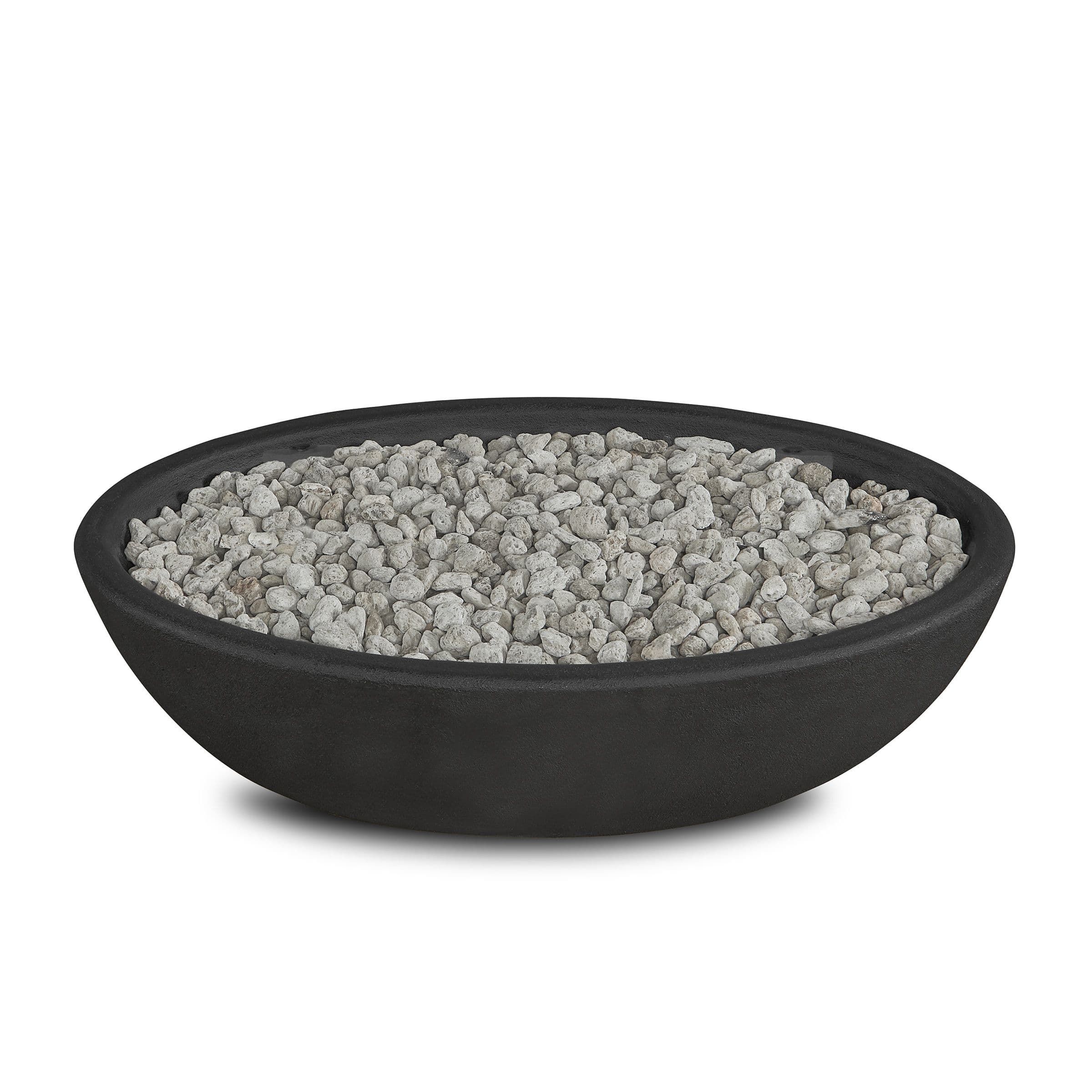 Riverside Oval Concrete Propane Fire Pit in Shale, 48-in