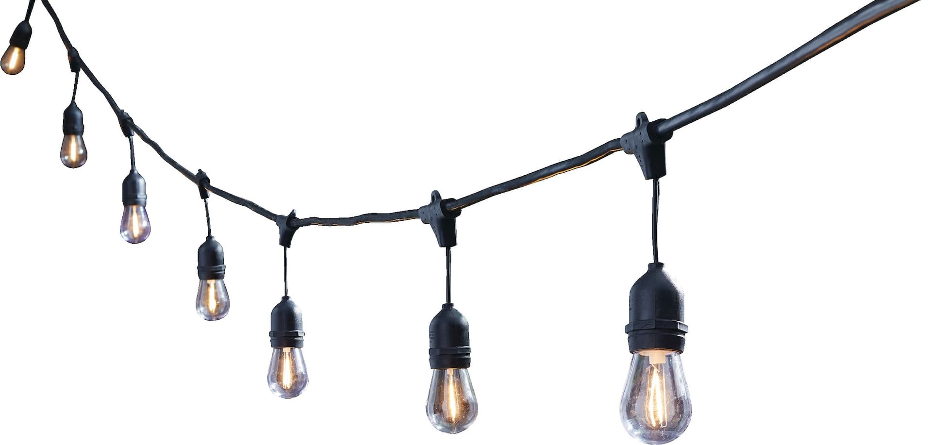 NOMA Garden & Pathway Plug-In Filament String Lights, Warm White LED, 9.1-m