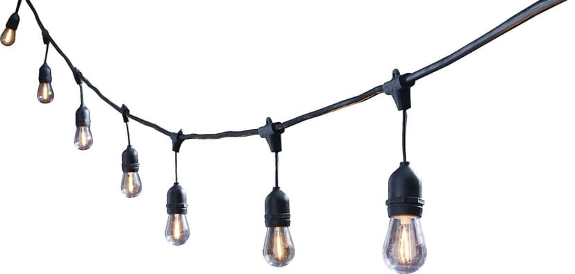 NOMA Garden & Pathway Plug-In Filament String Lights, Warm White LED, 9.1-m