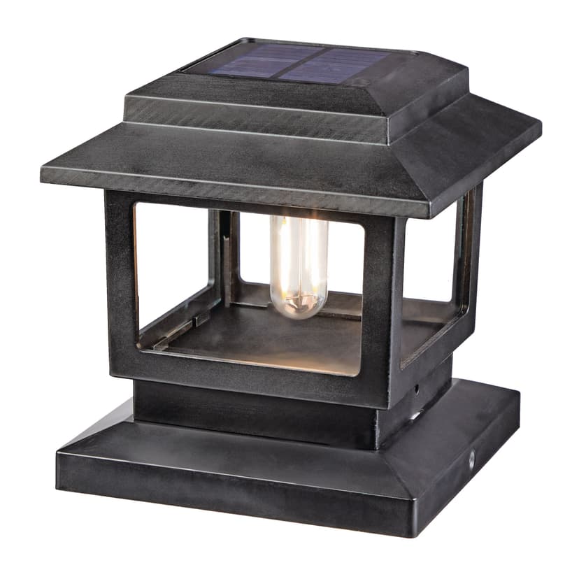 NOMA Outdoor Warm White 20 LM LED Solar V-Filament Post Cap Fence Lights, Assorted