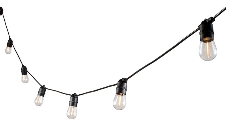 NOMA Outdoor 20 Filament Solar Warm White LED String Light, 9.5M