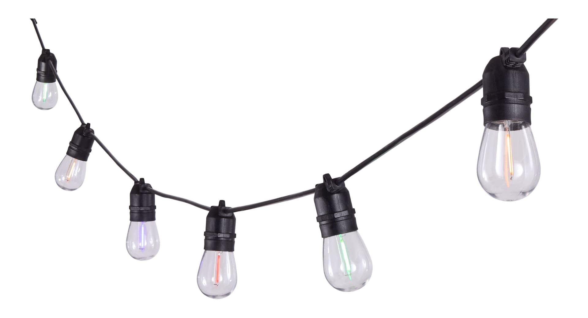 NOMA Outdoor 20 Filament Solar Multicolour LED String Light, 9.5M