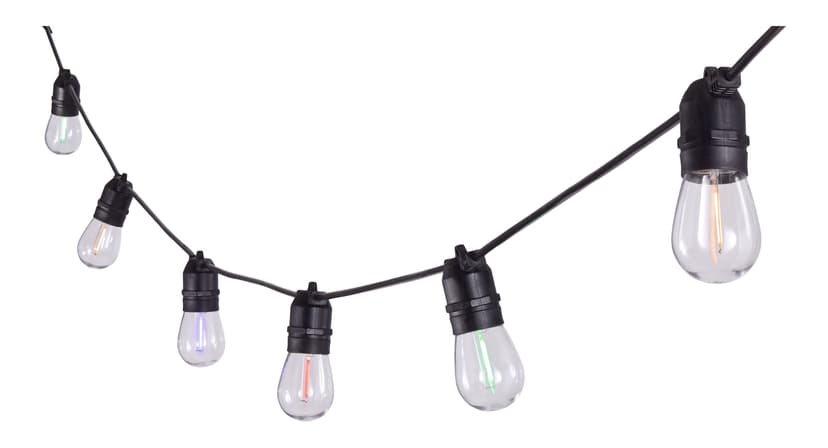 NOMA Outdoor 20 Filament Solar Multicolour LED String Light, 9.5M