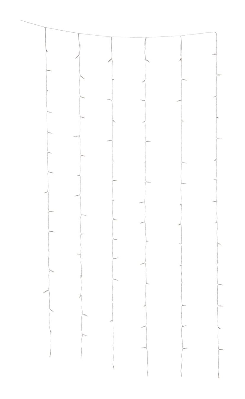 NOMA Outdoor Solar 6-Strand Warm White LED Curtain Lights, 7.96-ft