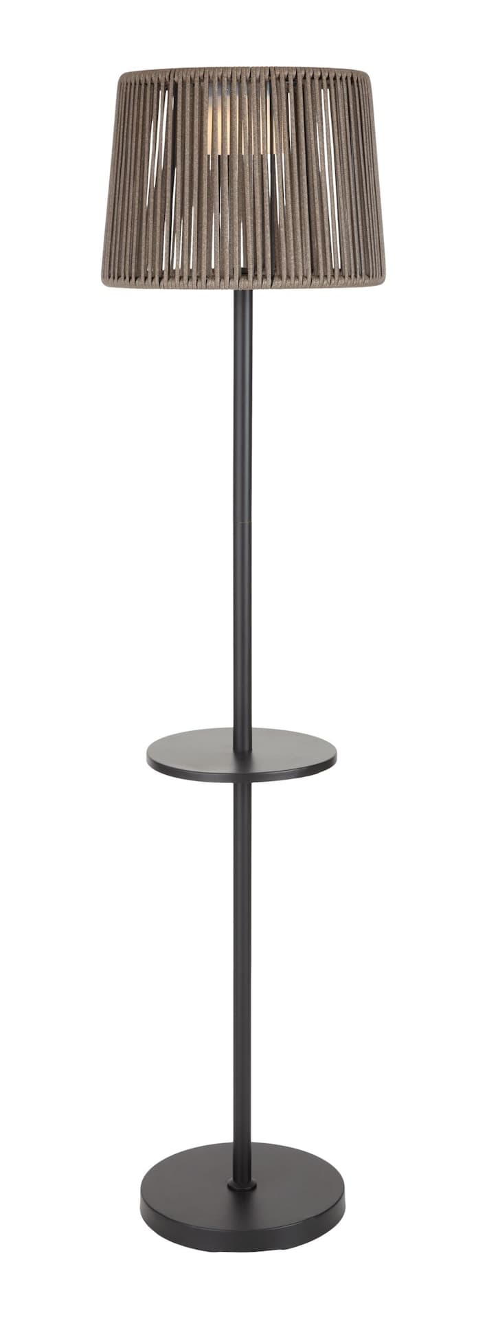 CANVAS Outdoor Solar Warm White LED Floor Lamp, 59.5-in