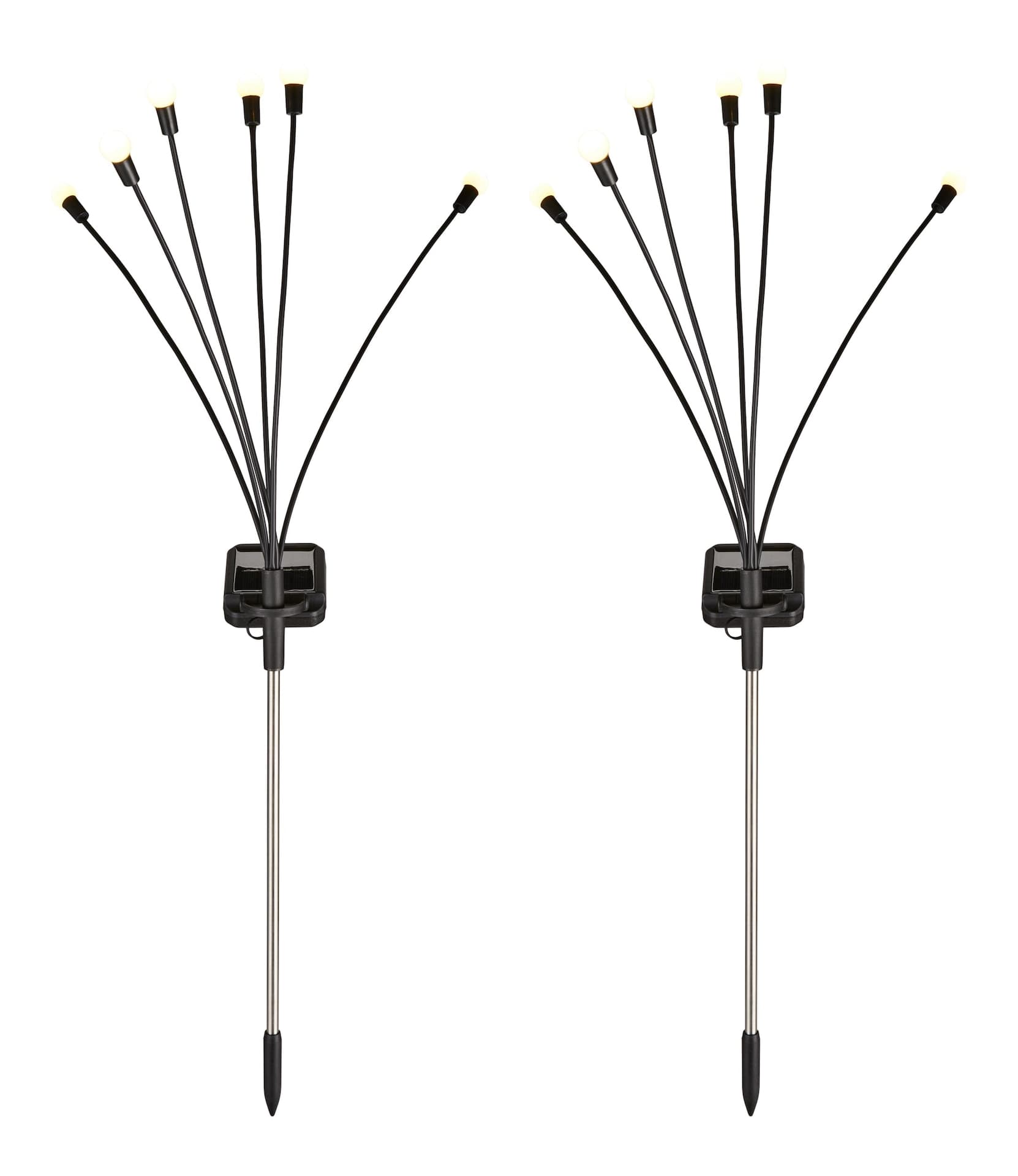 For Living Solar-Powered Firefly Garden Stake Lights, 2-pk