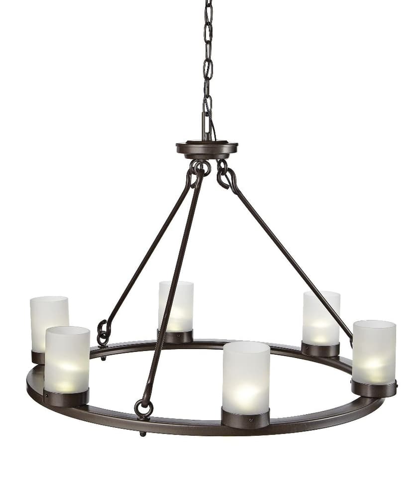 CANVAS Sonoma Outdoor Warm White LED Solar 6-Light Chandelier, For Patio & Gazebo