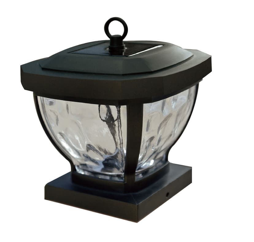 NOMA Outdoor Warm White 8 LM LED Solar Nautical Post Fence Lights, 4x4-in, 2-pk