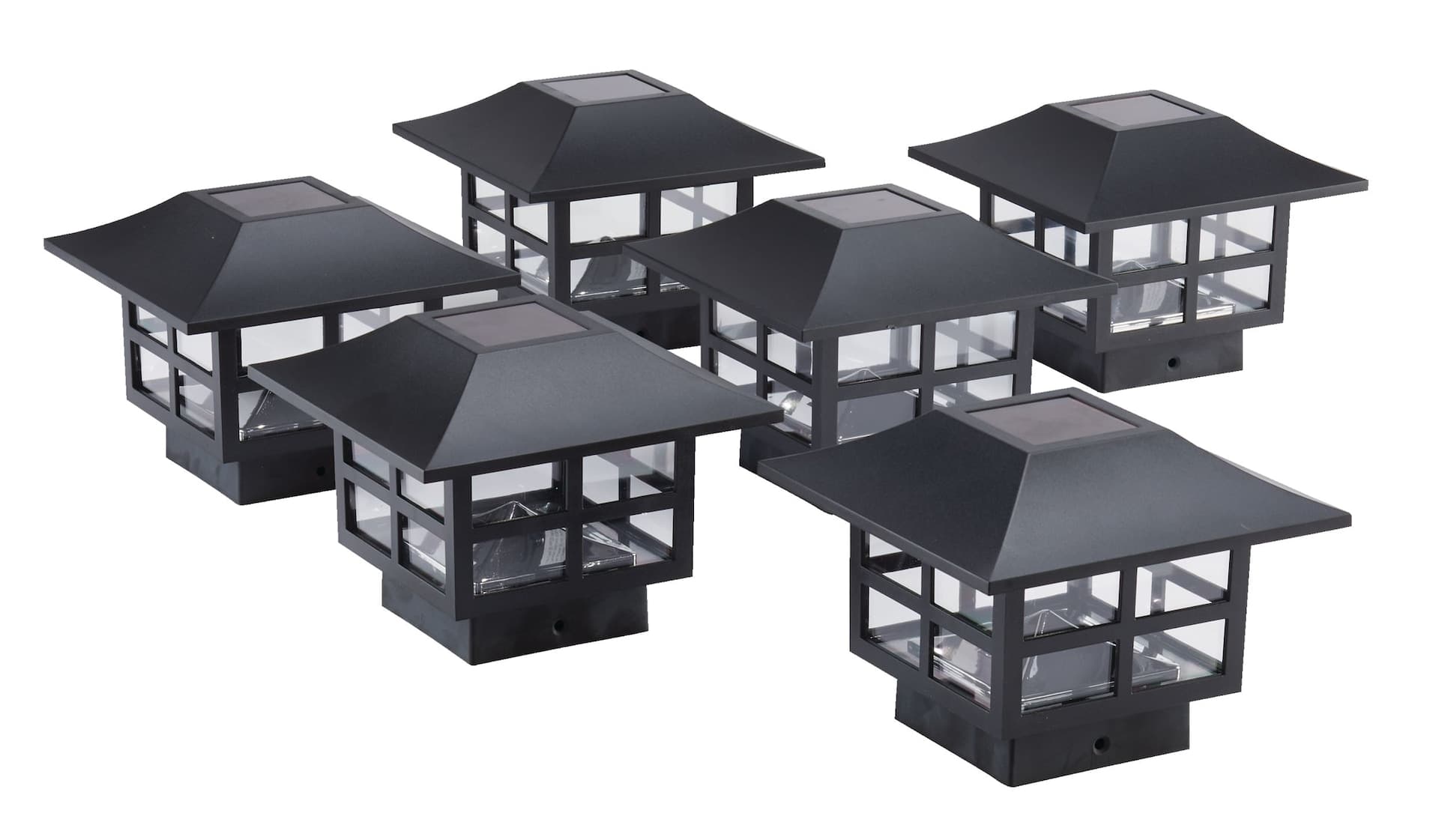NOMA Outdoor White 5 LM LED Solar Nautical Post Cap Fence Lights, Assorted, 6-pk