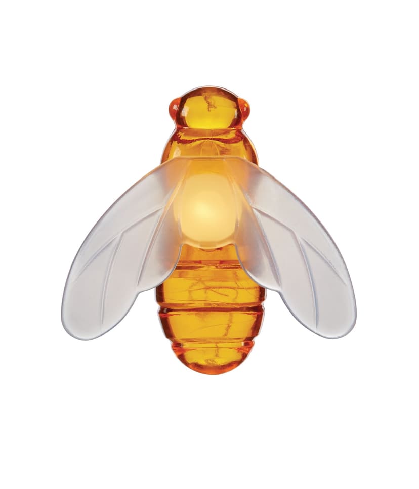 CANVAS Outdoor Warm White LED Solar Honey Bee Garden String Lights, 4.8-m