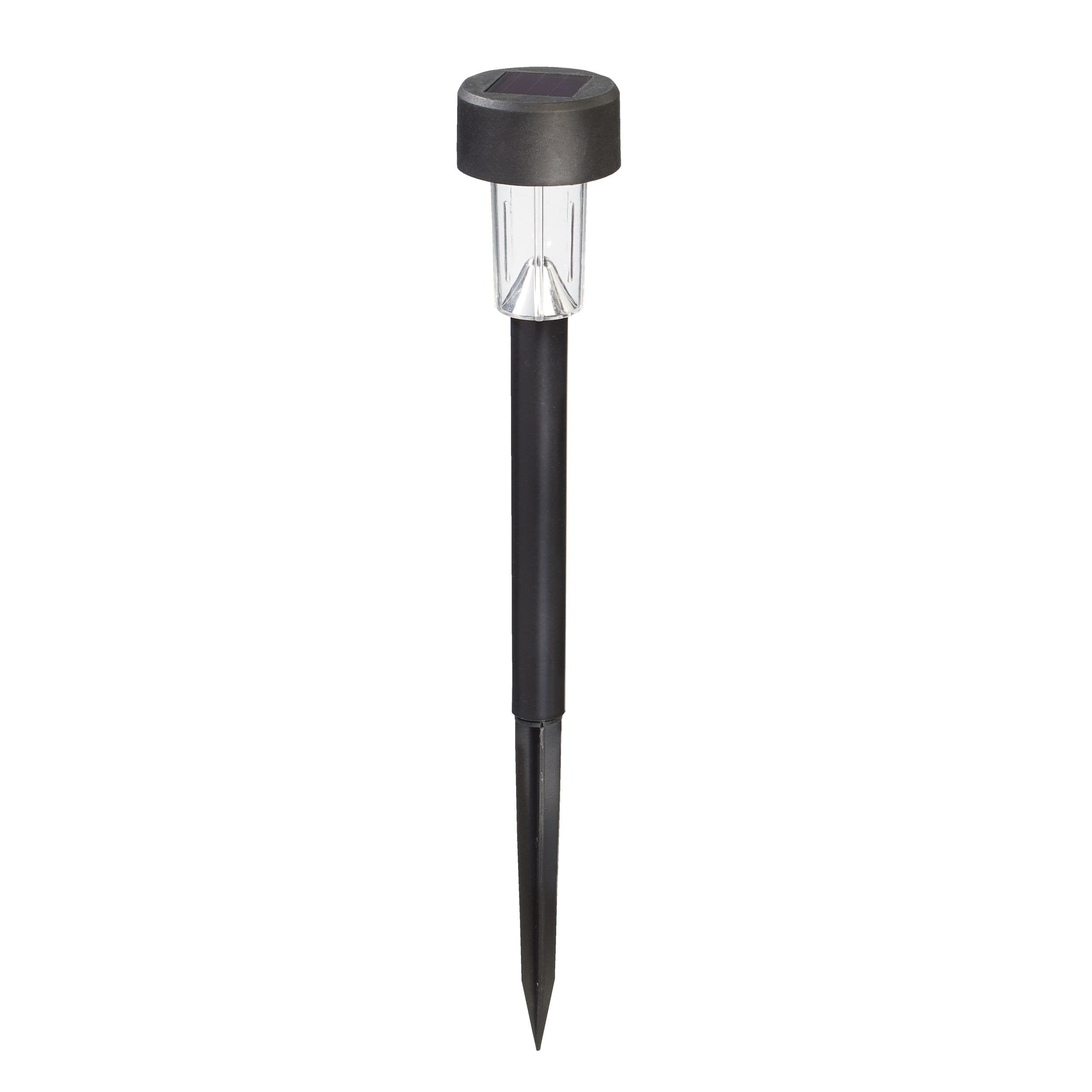For Living Outdoor White LED Solar Plastic Pathway & Garden Stake Lights, 6-pk
