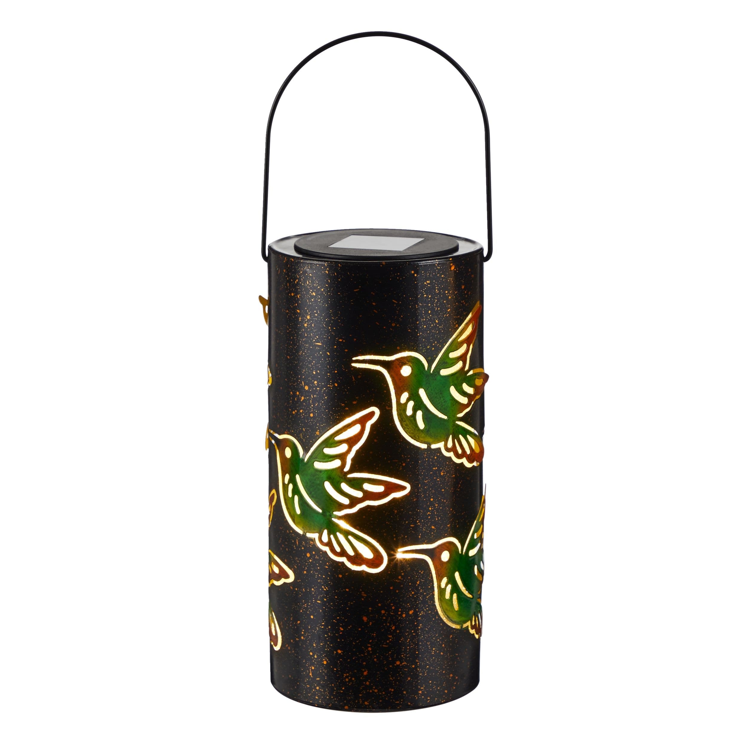 For Living Outdoor Lantern, 9.06-in, Metal Hummingbird