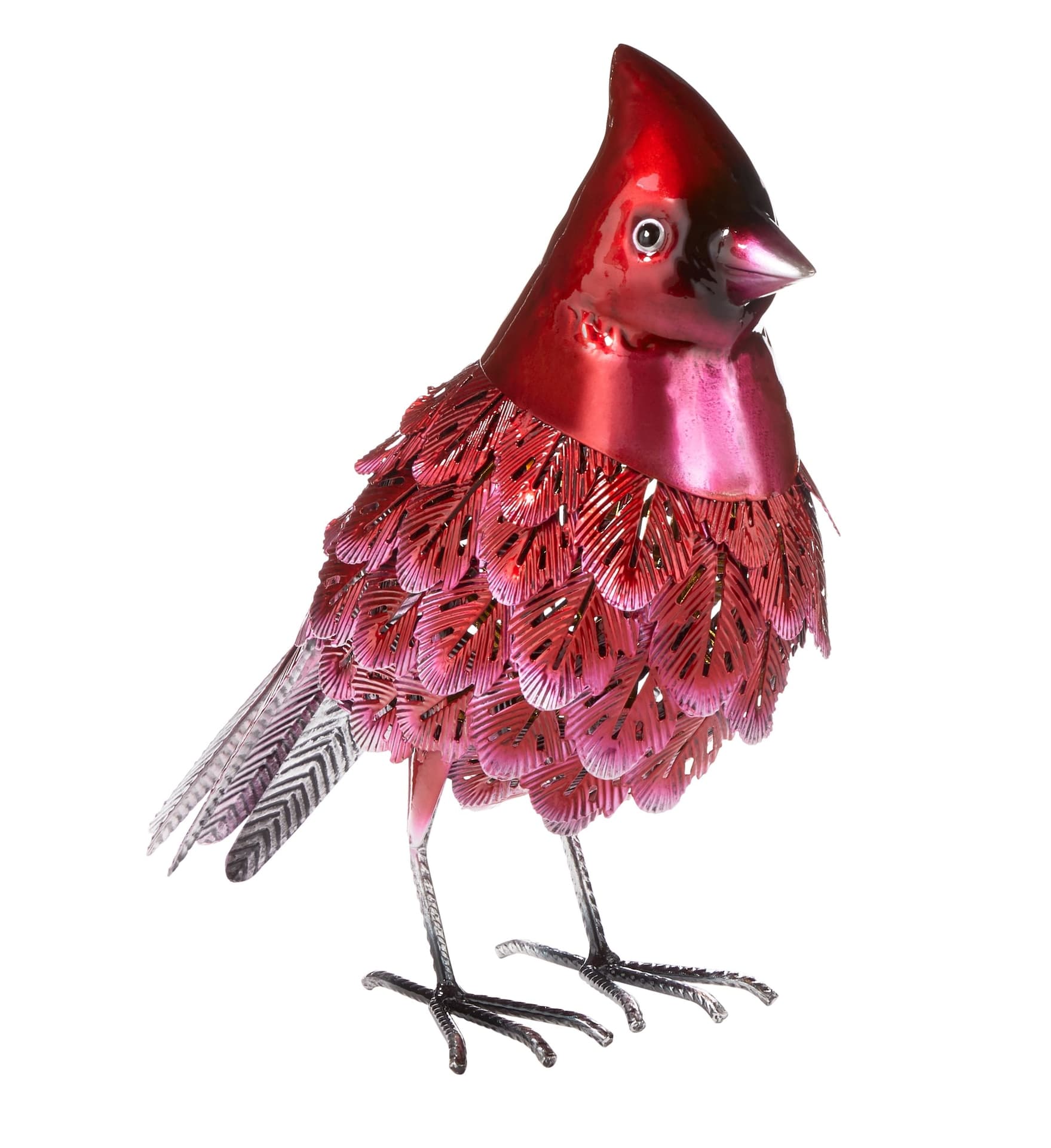 For Living Metal Cardinal Statue & Lawn Ornament, 12-in