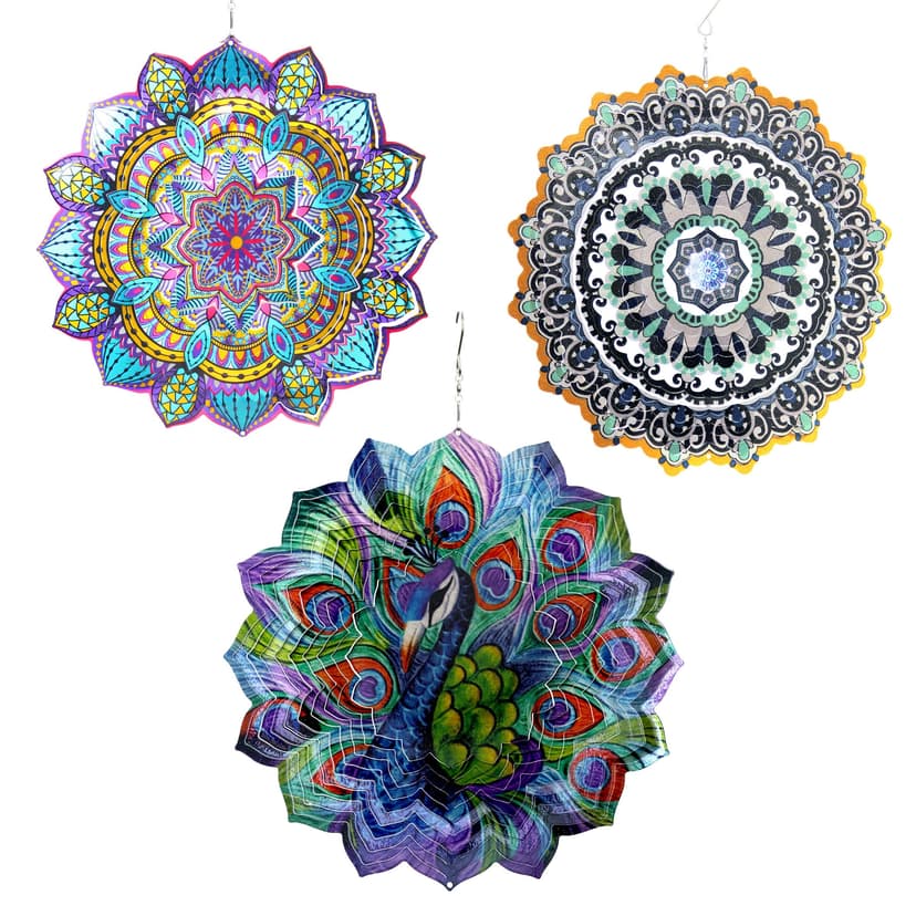 Wind Spinner Décor, 12-in, Multi-Colour