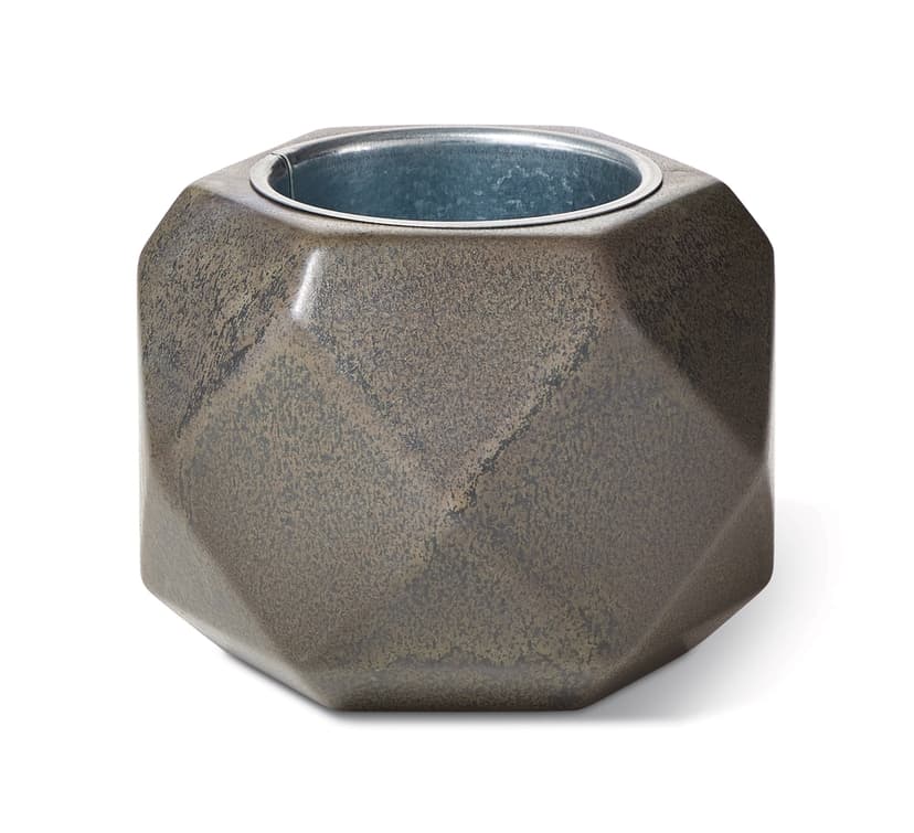 CANVAS Brier Ceramic Outdoor Fire Pot, Matte Concrete