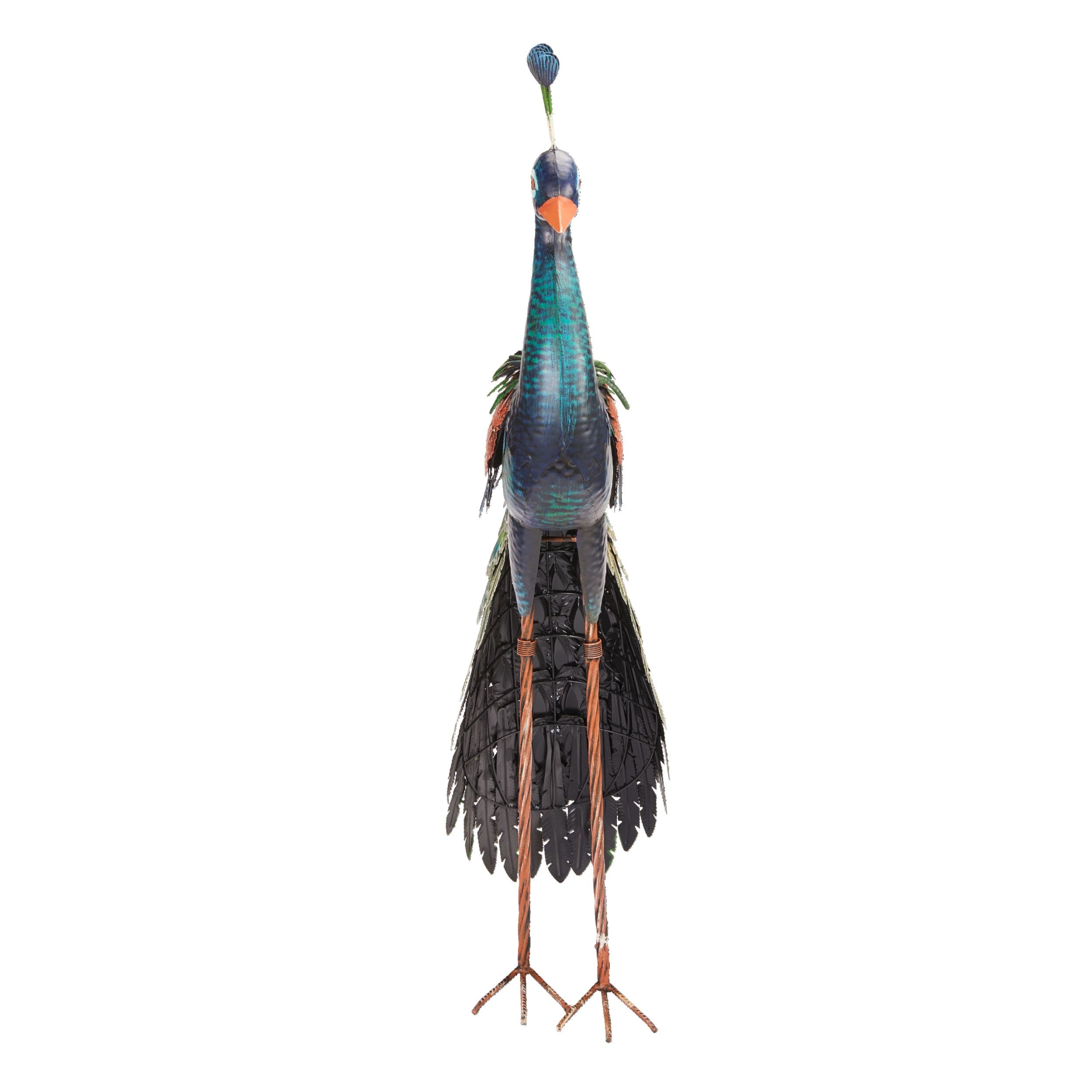 For Living Standing Peacock Garden Statue & Lawn Ornament, 37-in, Blue
