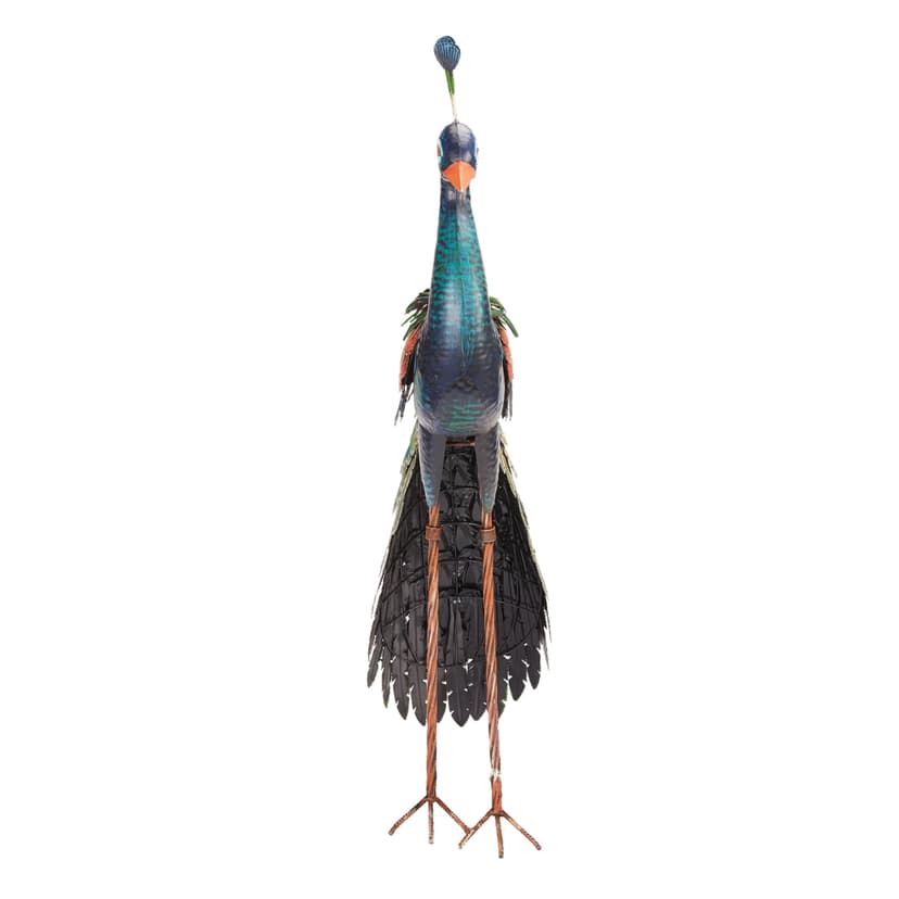 For Living Standing Peacock Garden Statue & Lawn Ornament, 37-in, Blue