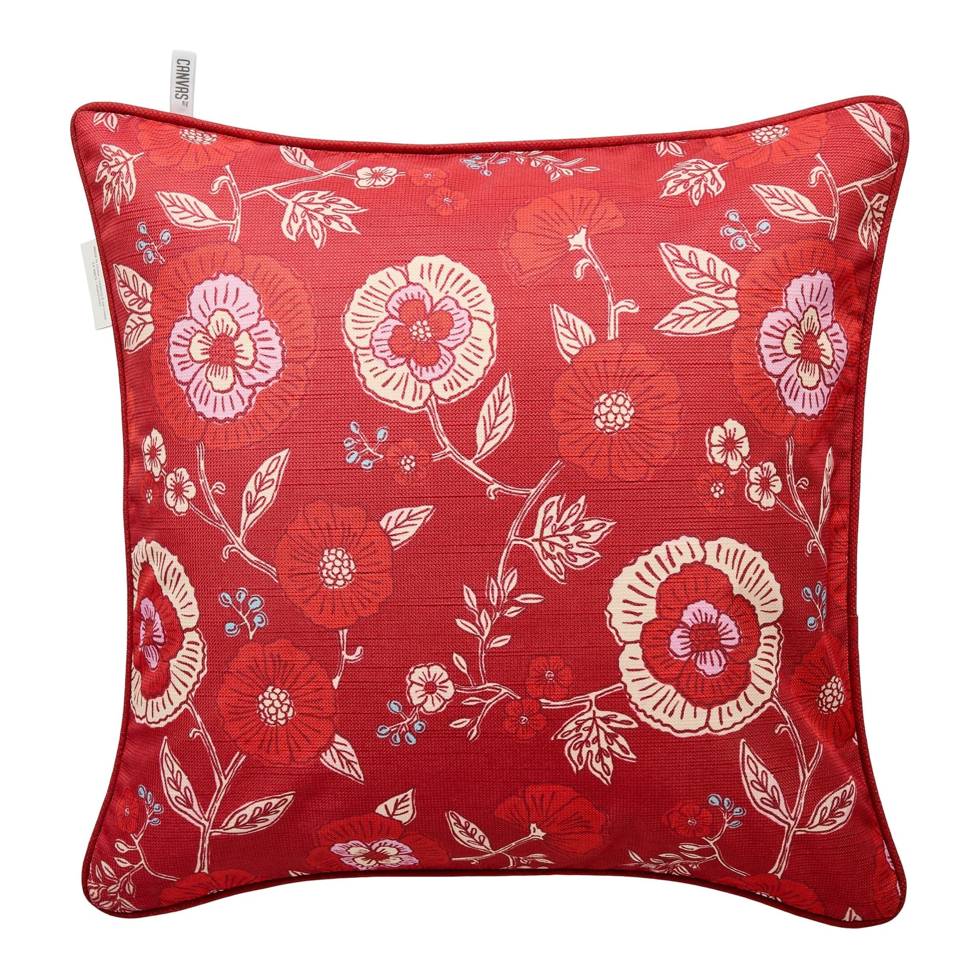 CANVAS Wildflower Outdoor Cushion Cover, Water/Fade-Resistant, 18-in x 18-in