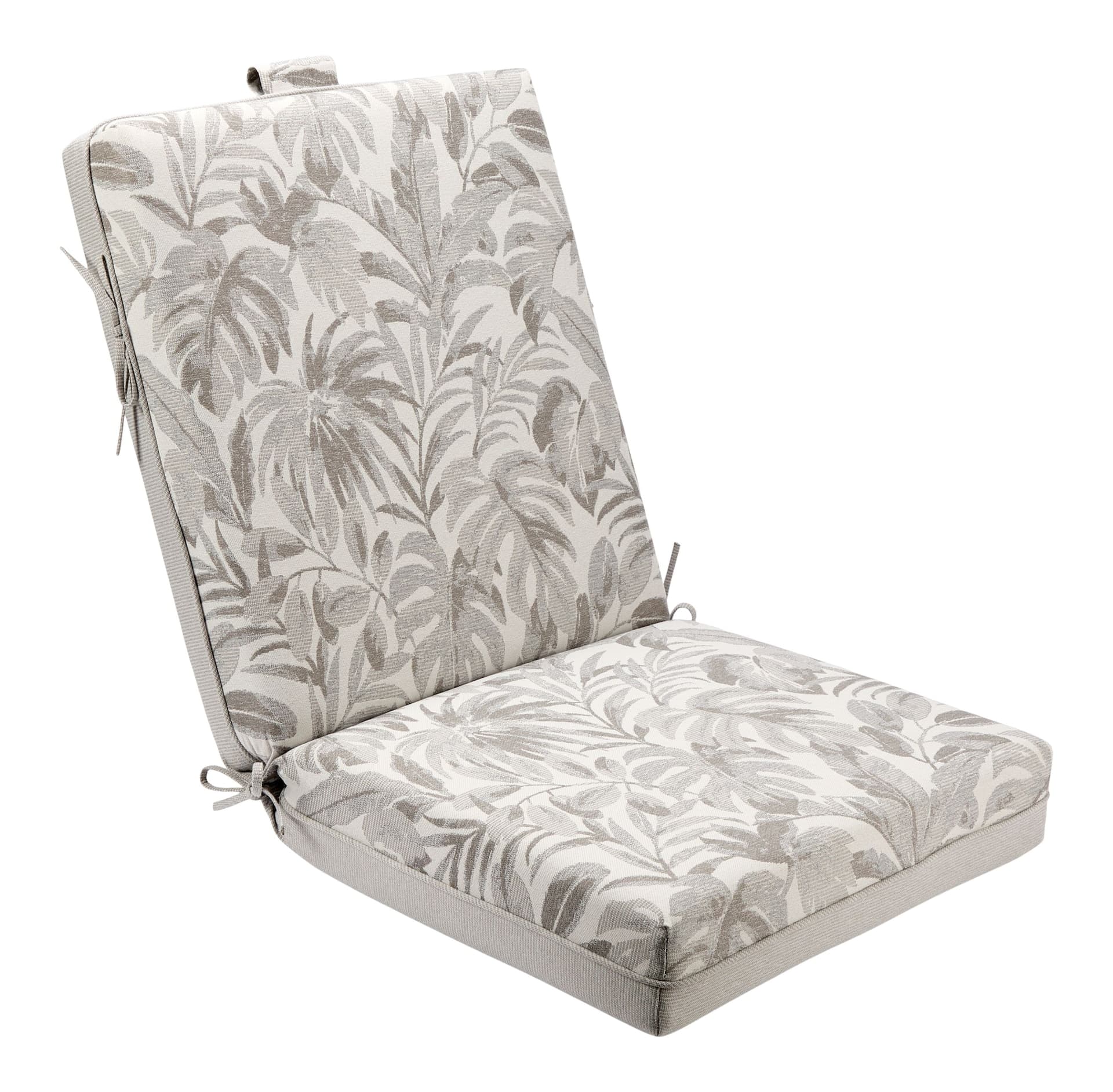 CANVAS Jacquard Chair Cushion, Water/Fade-Resistant, 21-in x 44-in