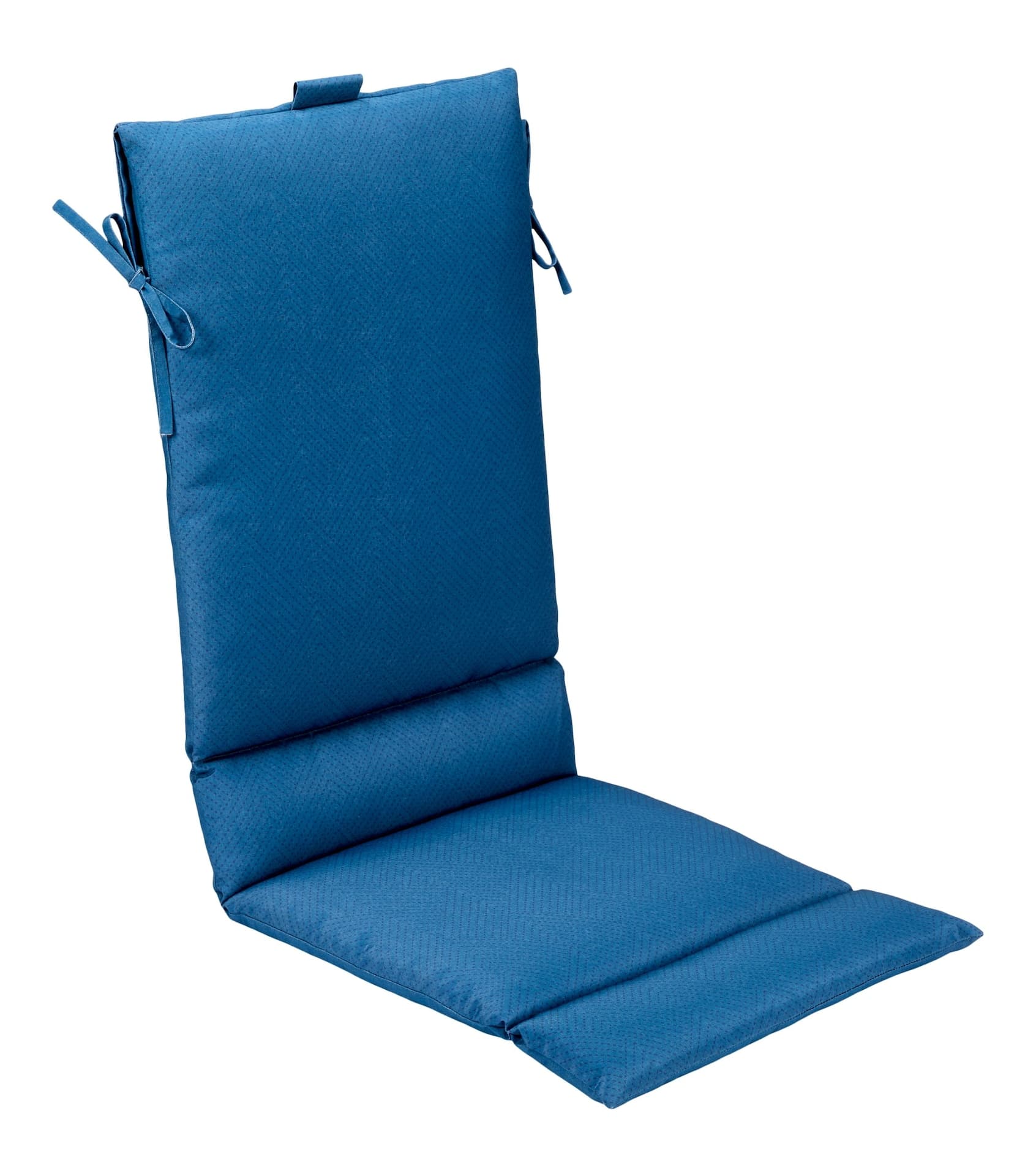 CANVAS Blue Outdoor Chair Cushion, Water/Stain/Fade-Resistant, 17-in x 46-in