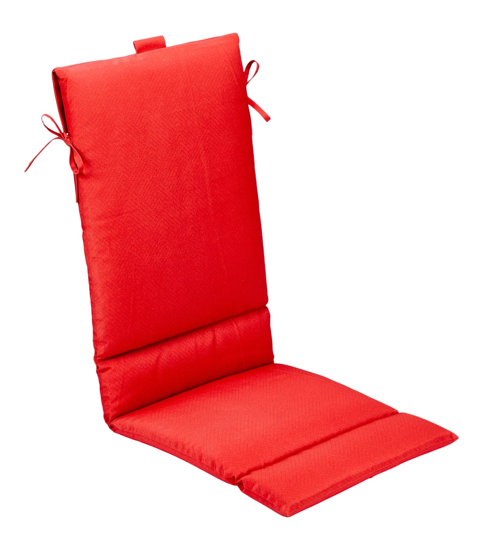 CANVAS Red Outdoor Chair Cushion, Water/Stain/Fade-Resistant, 17-in x 46-in