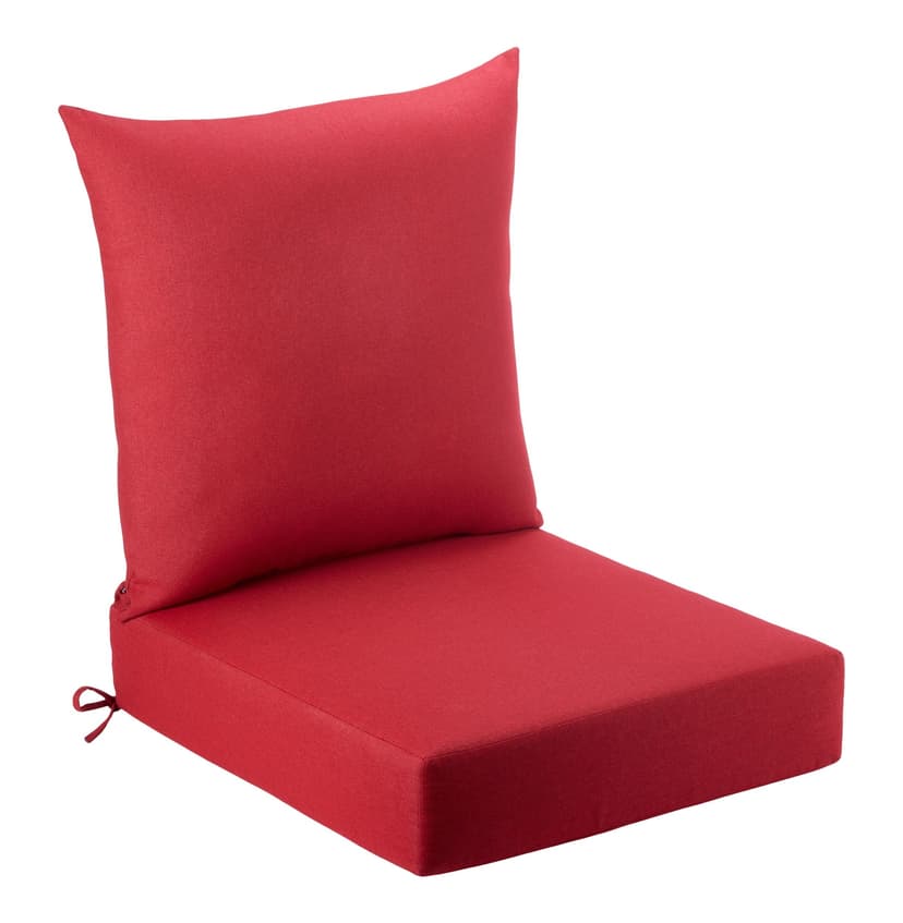 CANVAS Red Deep Seat Cushion, Water/Fade-Resistant, 22-in x 24-in