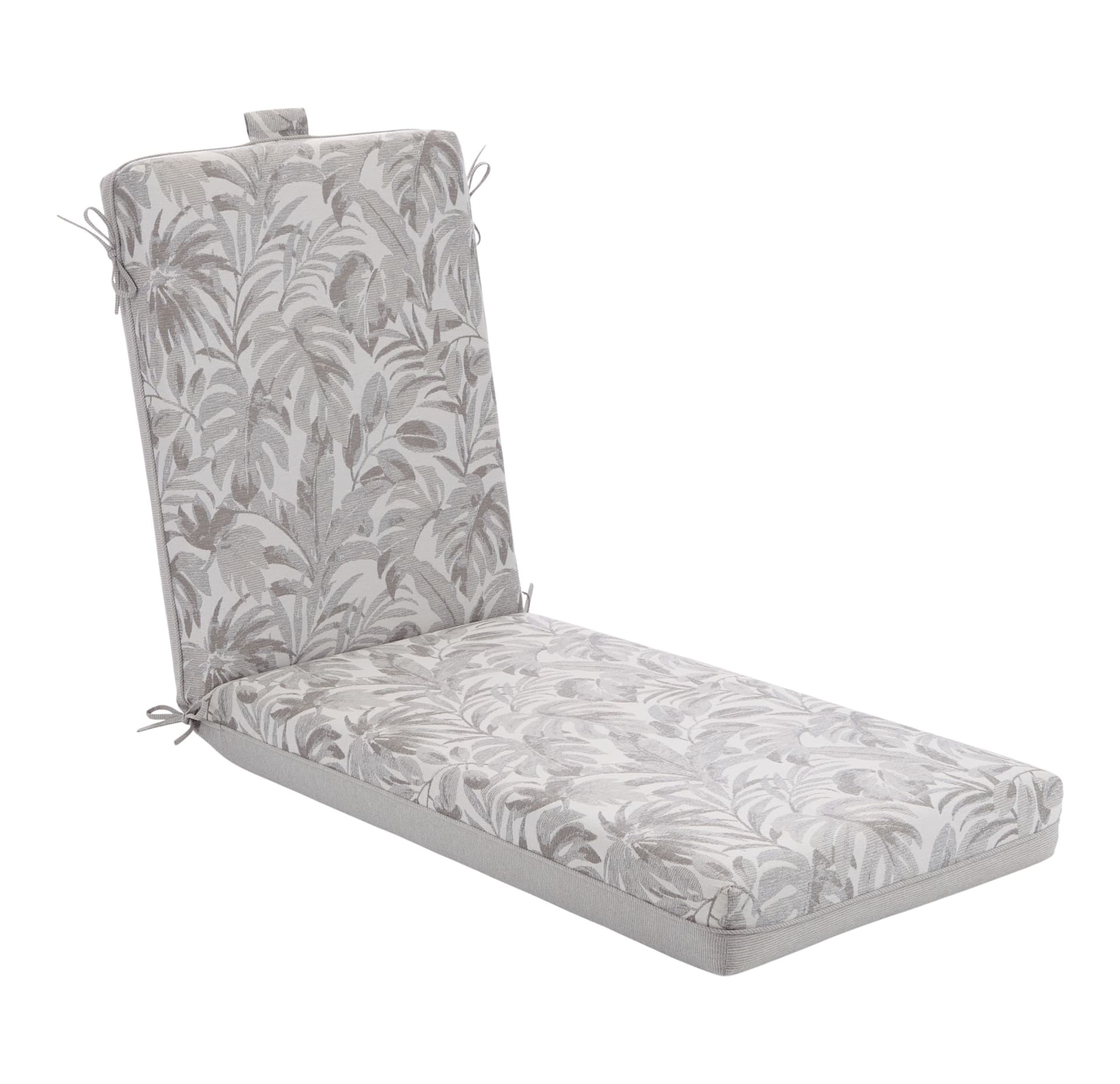 CANVAS Jacquard Reversible Chaise Lounge Cushion, Water/Fade-Resistant, 21-in x 72-in