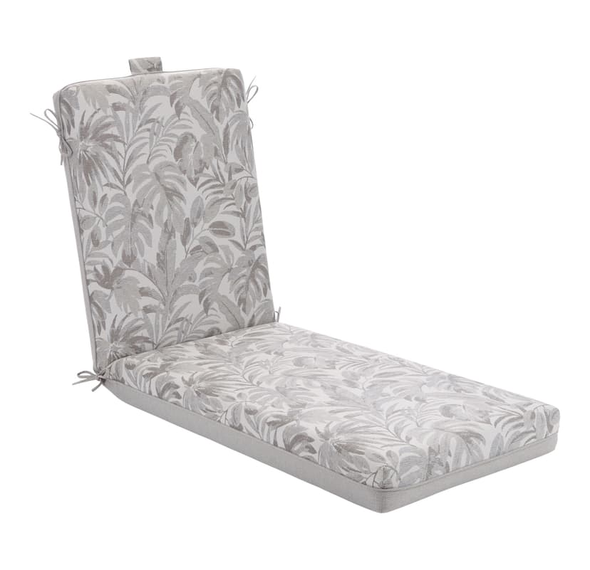 CANVAS Jacquard Reversible Chaise Lounge Cushion, Water/Fade-Resistant, 21-in x 72-in