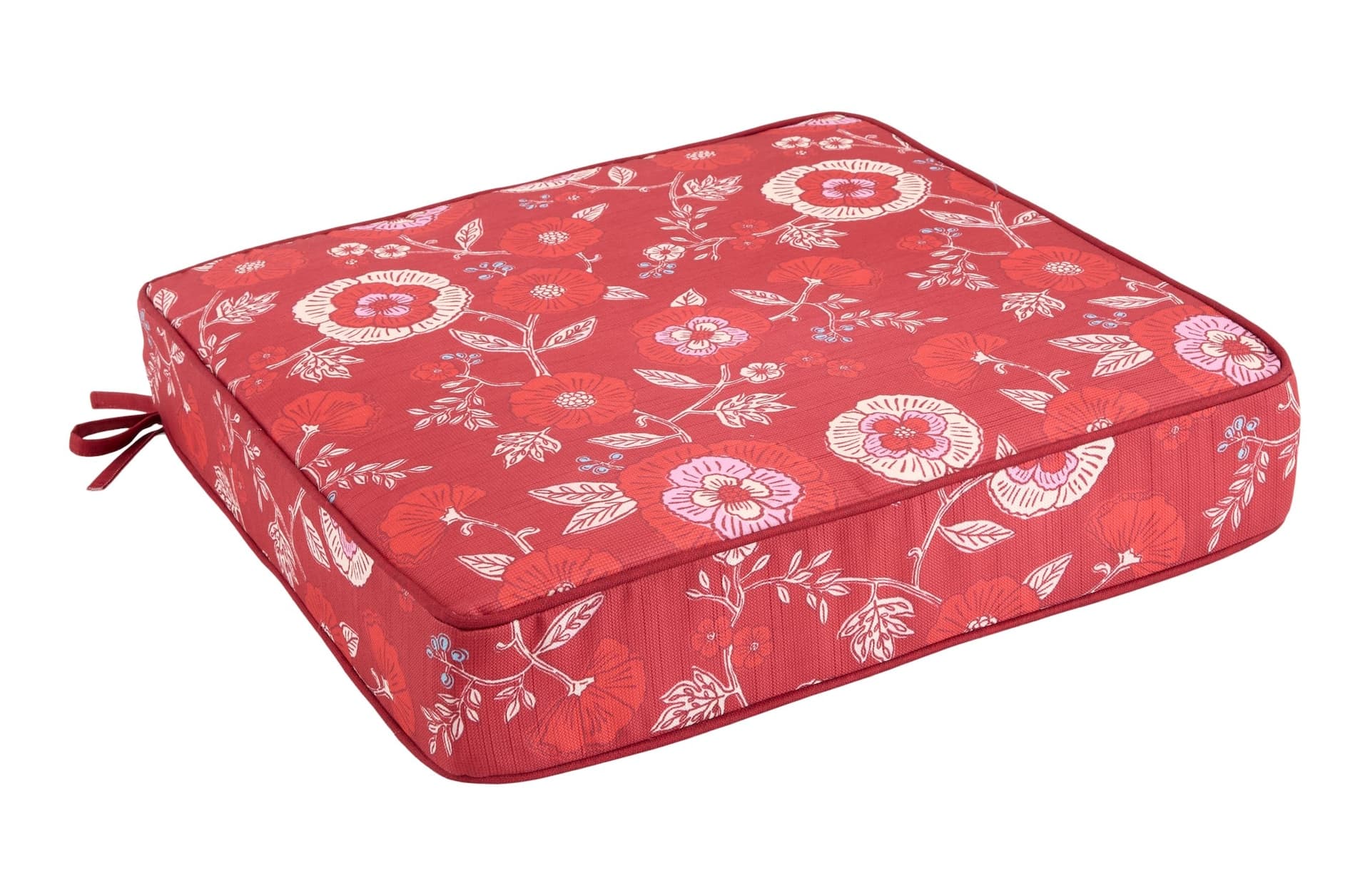 Canvas Wildflower Outdoor Seat Pad, Water/Stain/Fade-Resistant, 20-in x 20-in