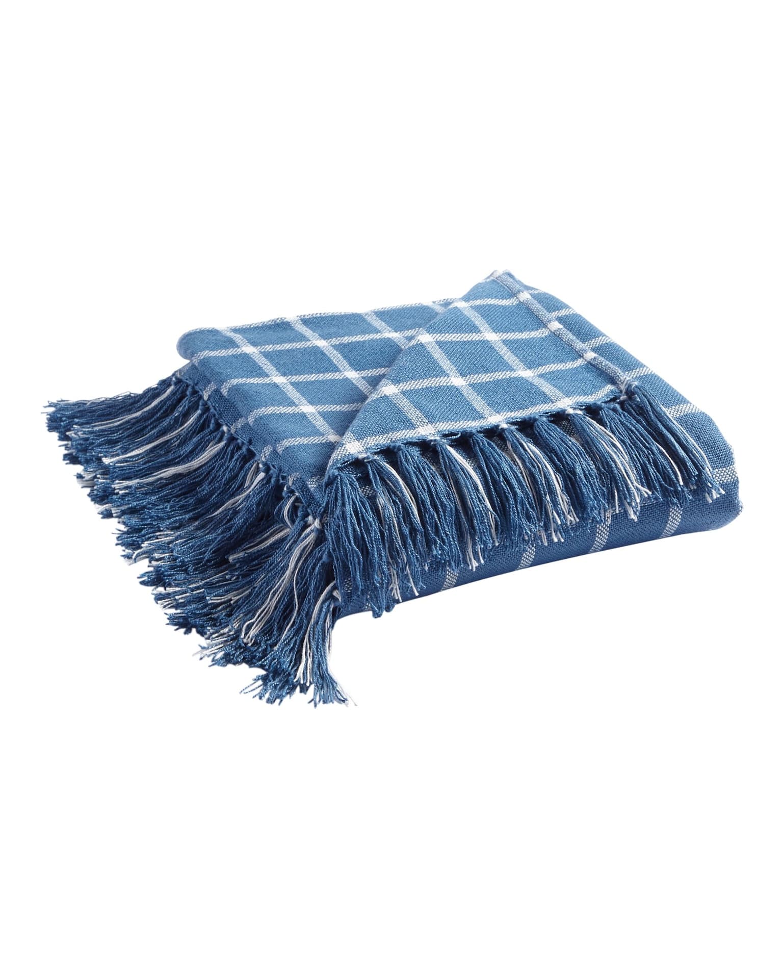 CANVAS Blue Striped Woven Throw, Lightweight, 50x60-in